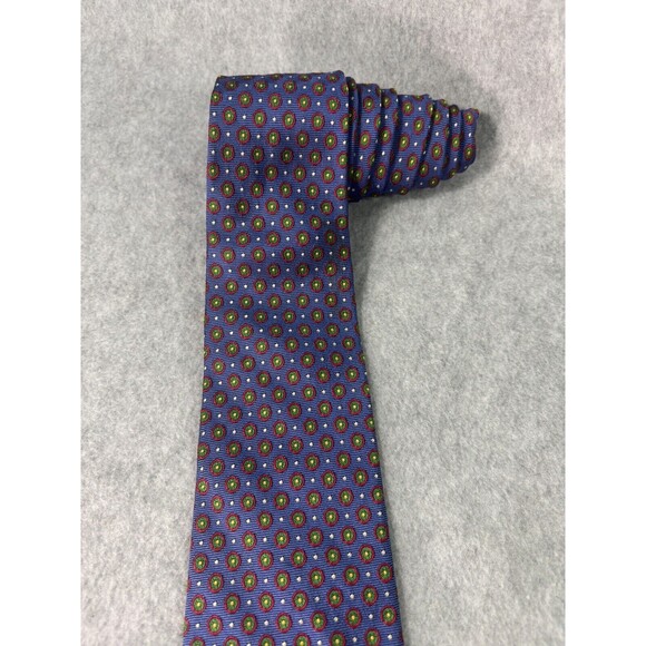 Lauren Ralph Lauren Tie Blue Red Green Geometric L:57” W:3.5” - Picture 5 of 9